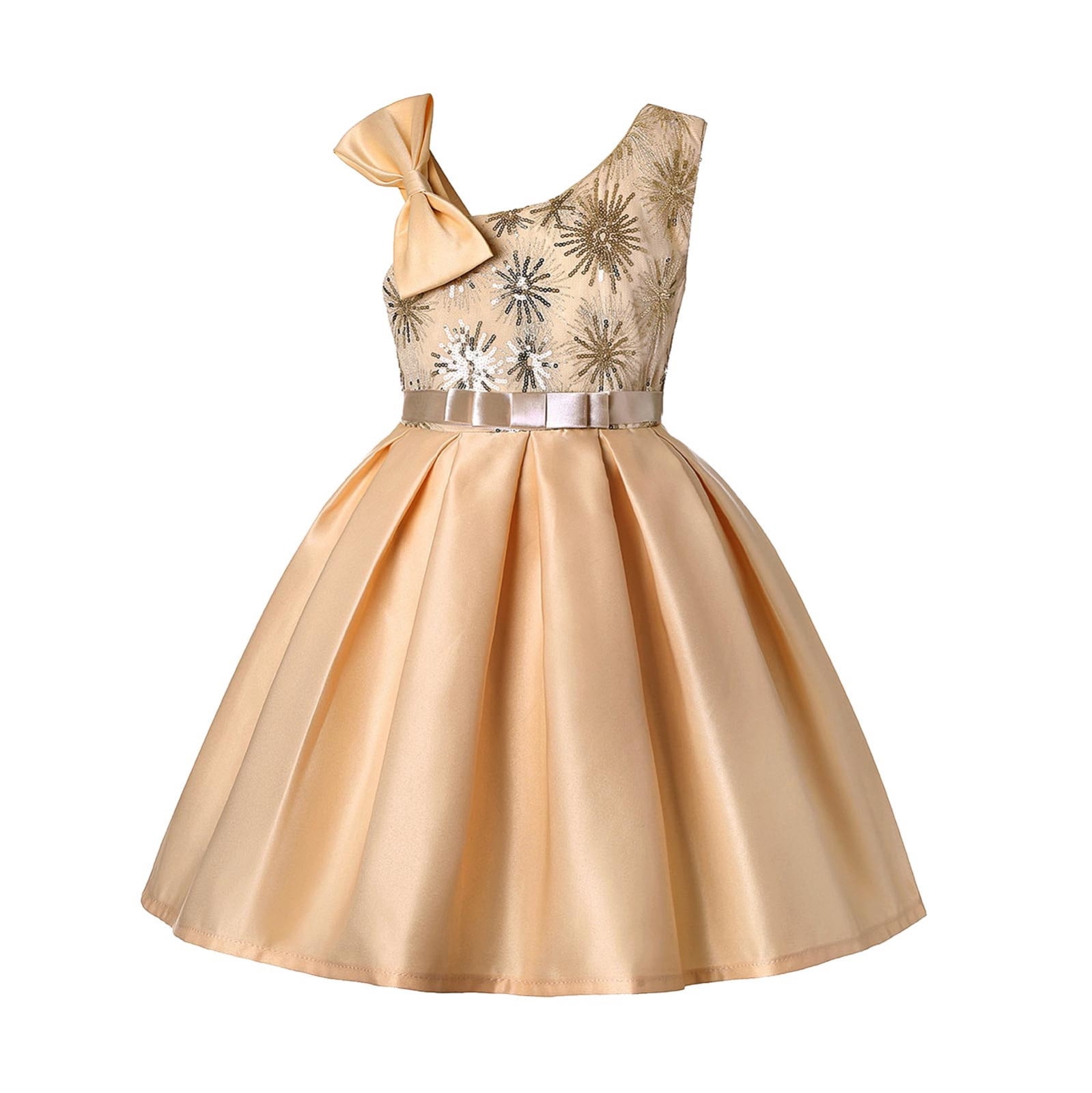 Robes pour Filles Formelles Sans Manches Robe de Bal pour Tout-Petits Robe en Tulle Robe de Danse pour Filles 9-10 Ans