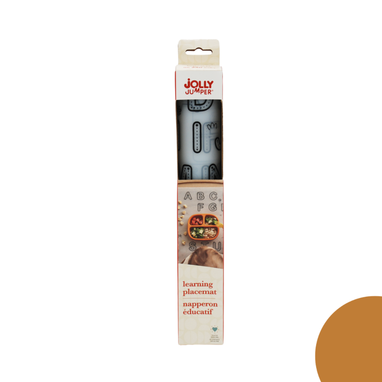 Jolly Jumper® Napperon éducatif | ENTREPRISE FIÈREMENT CANADIENNE | Tapis à dessiner réutilisable en silicone avec alphabet et chiffres | napperon effaçable pour les repas | 40 × 30 cm (16 × 12 po)