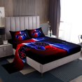 thumbnail image 1 of YST Video Game Controller Bed Sheets Set Full Size 4pcs, Game Console Gaming Room Decor Sheet Set, Gamepad Printed Kids Boys Bedding For Bedroom, Blue Red Gamer Lightweight Bedding Set, 1 of 5