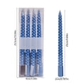 thumbnail image 3 of Electroplated Twisted Thread Candle Long Taper Candle for Romantic Wedding Decoration | Dripless Low-Fume Wax Candle for Dining Table Party Centerpiece | Indoor Home Decor Accessory, 3 of 6