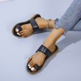thumbnail image 5 of Women 2025 Casual Adjustable Hook Loop Sandals Summer Open Toe Slides Sandals Flat Sandal, 5 of 5