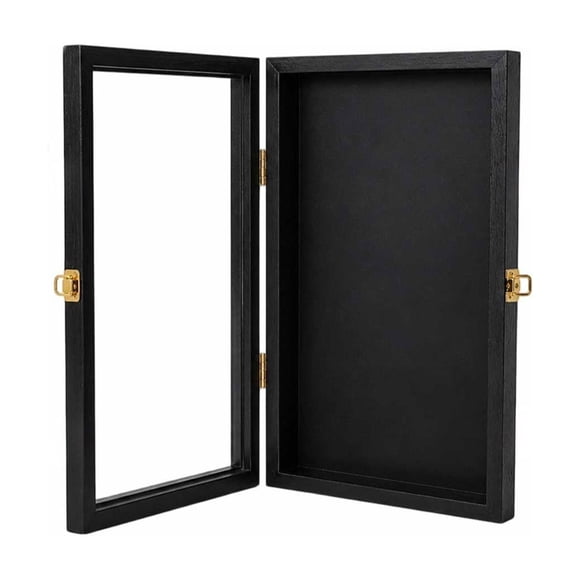 Aurorax Lockable Cap And Gown Display Case Wall Mounted Diploma Frame Shadow Box with Acrylic Door Shatterproof Memorabilia Display Case for Graduation Keepsake Home Office