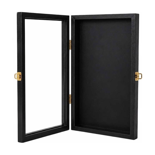 Aurorax Lockable Cap And Gown Display Case Wall Mounted Diploma Frame Shadow Box with Acrylic Door Shatterproof Memorabilia Display Case for Graduation Keepsake Home Office