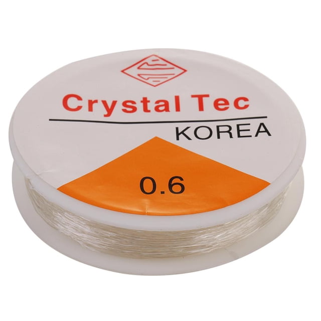 veasfak Crystal elastic cord, 10m, transpant, decorative thread craft cord, 0.6mm