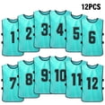 thumbnail image 1 of Graflsoa 12-Piece Kids' Team Sports Vests with Dual-Sided Numbering, Breathable Polyester Fabric, Available in Multiple Colors Including Lake Blue, Ideal for Football and Basketball Practice, 1 of 6