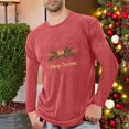 thumbnail image 2 of Pyjamas de Noël pour Hommes Pyjamas de Sport et D\'entraînement Physique pour Hommes T-Shirt Imprimé de Noël à Manches Longues et Col Rond pour Hommes, 2 of 4