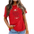 thumbnail image 1 of EQWLJWE Femmes Tops Oversize Graphique Print Tee-Shirt en Vrac Manches Courtes Col Rond Épaule Décontractée Tee-Shirt Dégagement, 1 of 7