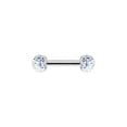 thumbnail image 4 of Pair of Nipple Rings Piercing Barbell w/ Ferido CZ Gem Ends - 9 Colors Available, 4 of 9