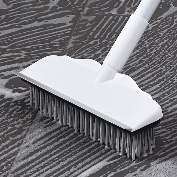 EGNMCR Brushes Floor Scrub Brush With Long Handle, 2 In 1 Scrape Brush Stiff Bristle Brush Scrubber, Cleaning Brush For Deck, Bathroom, Tub, Tile, Grout, Patio, Garages Floor Scrub Brush