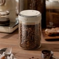 thumbnail image 1 of Birdeem Airtight Coffee Storage Container with One Way Valve, Glass Food Storage Canisters Set of 3, Kitchen Pantry Organization Jars for Coffee Beans Flour Rice Sugar, Wide Mouth Airtight Sealed Jar, 1 of 9