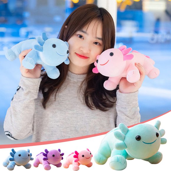 Cagogo à Moins de 5 $ 4 Pcs Poupée en Peluche, Jouet en Peluche Salamandre 30 cm, Poupée Animal en Peluche Doux pour Enfants, Mignonne Peluche Axolotl pour Enfants, Jouet Câlin pour Anniversaire Noël, Jouet en Peluche Duveteux pour Garçons Filles