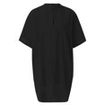 thumbnail image 3 of T-shirt à Manches Courtes Femmes Mode Été Décontracté en Vrac Col en V Manches Courtes Tops Solides Blouse, 3 of 6