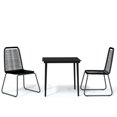 thumbnail image 2 of vidaXL 3 Piece Garden Dining Set Black, 2 of 5