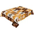 thumbnail image 3 of Nappe Imperméable d'Automne pour l'Action de Grâce Ferme Rectangle Lavable Nappes Rétro Citrouille Dinde Feuilles d'Érable Résistant à l'Huile pour Cuisine Salle à Manger/vacances Patchwork à Carreaux Buffalo, 60x84 Po, 3 of 6