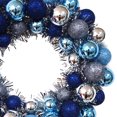 thumbnail image 4 of 16 in Holiday Time Blue & Silver Round Ball Christmas Tinsel Wreath, 4 of 4