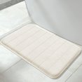 thumbnail image 1 of ORUYROP Memory Foam Bath Mat Large Size, Soft and Comfortable, Super Water Absorption, Non-Slip, Thick, Machine Wash, Easier to Dry for Bathroom Floor Rug (31.5 x 19.8 Inch, Cream), 1 of 7