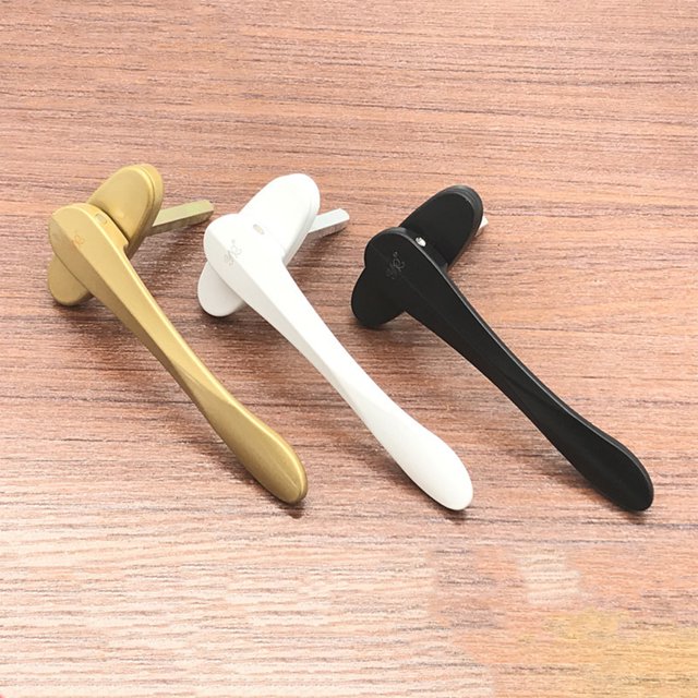 Baohd Zinc Alloy Folding Door -Shaped Thin Handles Wide Compatibility Easy To Install Security black 1Set