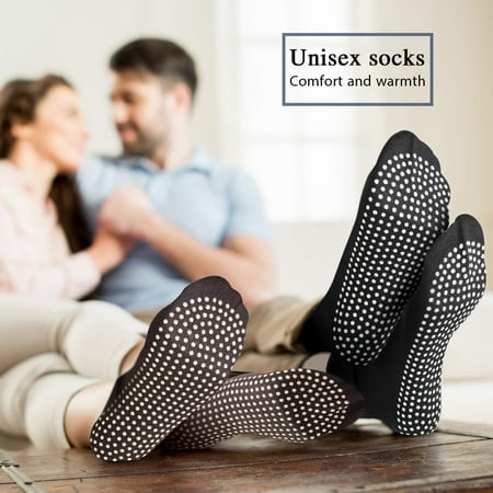 5 Pairs Unisex Non Slip Grip Socks Anti Skid Slipper Barre Socks Sticky Socks For Yoga Pilates Barre Home Workout Sports(Mixed Color)