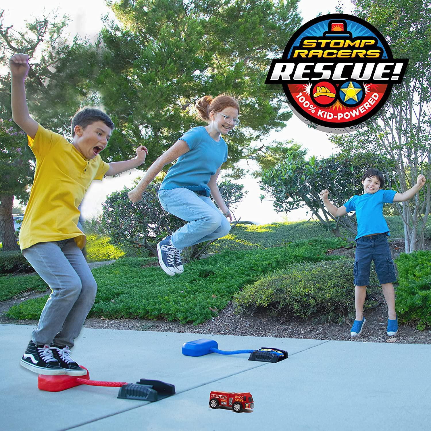 Stomp Rocket Rescue Racers, voiture de police et camion de pompiers