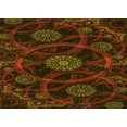 thumbnail image 1 of Ahgly Company Tapis d'Intérieur Lavables en Machine, Rectangle Transitionnel Brun Bronze Foncé, 3' x 5', 1 of 7