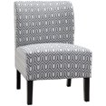 thumbnail image 1 of HOMCOM Accent Chair Slipper Side Chair for Living Room with Wood Legs Grey, 1 of 10