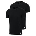 thumbnail image 1 of adidas Men T-Shirt, 2-pack - Crew Neck Shirt, Active Flex Cotton, solid colour Black XL (X-Large), 1 of 5