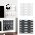 thumbnail image 1 of Plastic Storage Rack Black Pegboard Shelf Wall Mounted Storage Organizer with Hooks(1Pcs) Rkxzt, 1 of 8