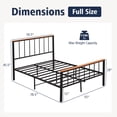 thumbnail image 2 of Gymax Full Size Metal Platform Bed Frame Mattress Foundation with Headboard Industrial, 2 of 10