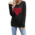 thumbnail image 1 of Gupgi Chandail Femme Cœur Amour Manches Longues Col Rond Saint-Valentin Tricot chandail, 1 of 9