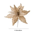 thumbnail image 3 of 28cm High Grade Adhesive Powder Simulation Christmas Flowers in Gold Champagne Burgundy Colors for Tree Decoration, 3 of 6