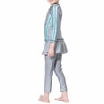 thumbnail image 3 of Sunnyoo Girls Full Cover Swimwear Long Sleeve Rash Guard Pants Hat Bathing Suit, Sizes 2-15, 3 of 7