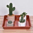 thumbnail image 5 of Unique Bargains Soucoupe de Pot de Plante Carré en Plastique de 16 Pieds, Plateau d'Égouttement pour Fleurs, Rouge, Lot de 5, 5 of 5