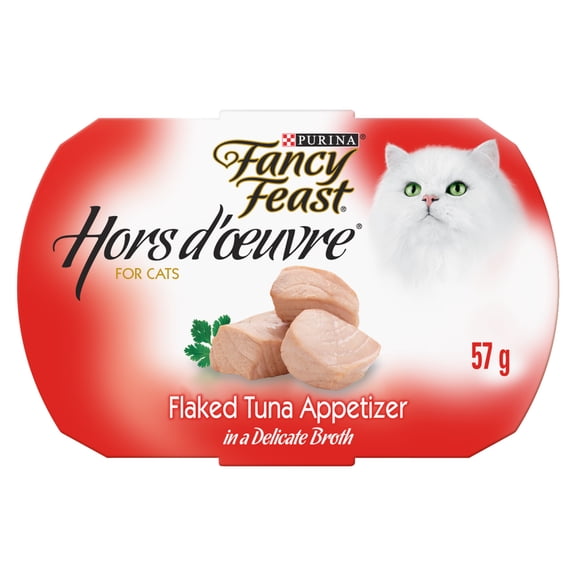 Fancy Feast Hors d'œuvre Amuse-gueule au thon émietté, Gâteries pour Chats 57 g