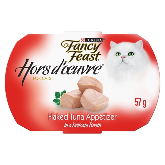 Fancy Feast Hors d'œuvre Amuse-gueule au thon émietté, Gâteries pour Chats 57 g
