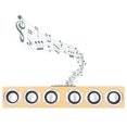 thumbnail image 4 of Soundbar, HiFi Sound Portable Soundbar Long Standby Time Multifunctional MDF  For Outdoor Yellow, 4 of 8