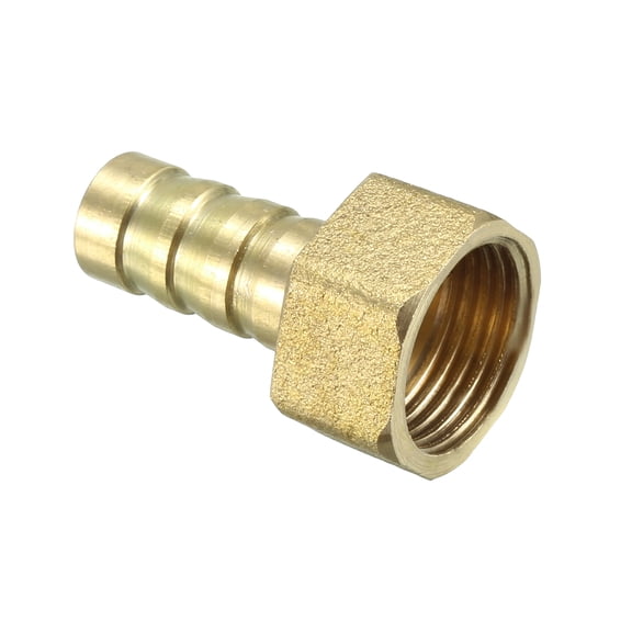 Unique Bargains Adaptateur de Raccord de Tuyau en Laiton 10mm Barbé x 3/8 PT Tuyau Femelle
