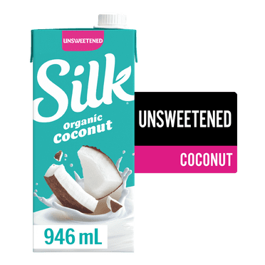 Silk Boisson de Noix de Coco Biologique, Non Sucrée, Sans Produits Laitiers, à Longue Conservation