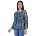 thumbnail image 2 of Moomaya Printed Flared Full Sleeve Tops For Women Summer Casual Short Kurta-NL, 2 of 8