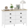 thumbnail image 1 of HOMCOM Commode Moderne pour Chambre avec 6 Tiroirs Coulisses Silencieuses Blanc, 1 of 10