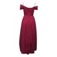 thumbnail image 3 of B91xZ Tenues d'Été pour Femmes Robe Maxi Élastique Taille Haute pour Invité de Mariage Soirée, RD1 L, 3 of 5