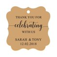 thumbnail image 1 of Darling Souvenir Fancy Frame Custom Paper Tags Thank You For Celebrating With Us Wedding Favor Gift Hang Tags-Kraft-50 Tags, 1 of 1