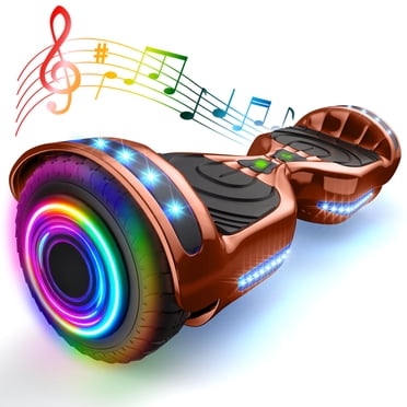 Hoverstar Chrome Rosegold Hoverboard with Bluetooth & LED Lights,Self-Balancing Scooter for Kids & Adults,9 Mph Max Speed, UL 2272 Certified