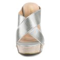 thumbnail image 2 of BLISSFUL STEP Sandales Compensées à Plateforme pour Femmes Argent (Taille 10), 2 of 6