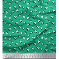 thumbnail image 1 of Soimoi Polyester Crepe Fabric White Heart Printed Craft Fabric by The Yard 42 Inch Wide, 1 of 1