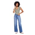 thumbnail image 2 of No Boundaries Women's Rib Henley Tee, 2 of 6