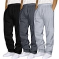 thumbnail image 2 of Kcodviy Male Hip Hop Pants 6 Memory Foam Casual Solid Color Track Relaxed Pants Men Cuff Lace Up Workout Mens Training Pants with Pockets Pants with Pocket Pcs, 2 of 3