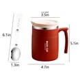 thumbnail image 4 of Meitianfacai Coffee Mug With Handle, Portable Insulated Mug With Lid And Spoon, Double Layer Stainless Steel, Suitable For Office Use, Travel Coffee Mug, 4 of 9