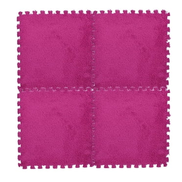 Fridja Tapis pour Enfants 25X25cm en Mousse, Tapis Casse-Tête, EVA, Velours Shaggy, Bébé, Plancher Écolo, 7 Couleurs