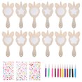thumbnail image 1 of Unicorn Mirror Craft 1 Set Small Mirrors For Crafts And Diy Wooden Mirror By Children, 1 of 9