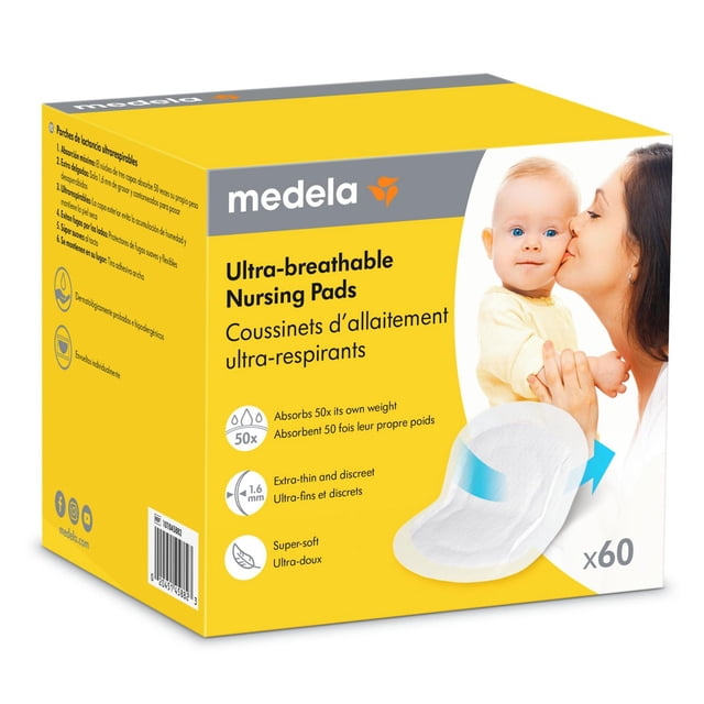 Medela Coussinets d'Allaitement Jetables Ultra-Respirants - 60 Coussinets